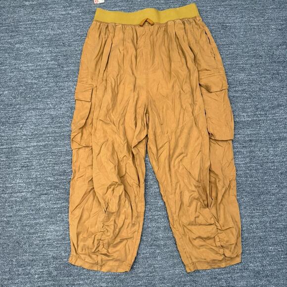 Free People Movement Pants Women XL Brown Cargo Barrel Pull On Boho Dance Street - Picture 2 of 13